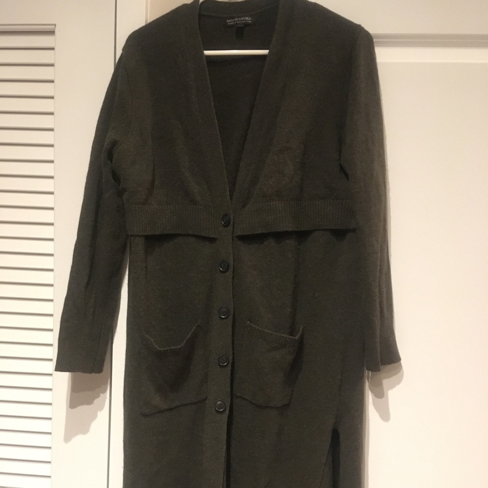 Banana republic olive green duster